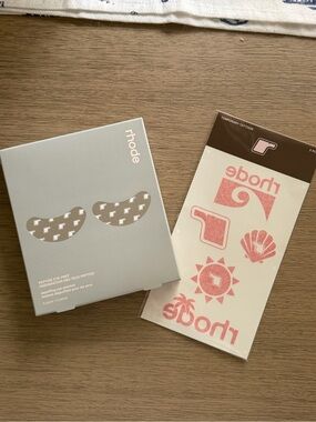 NEW Rhode Peptide Eye Patches Temporary Tattoos Set